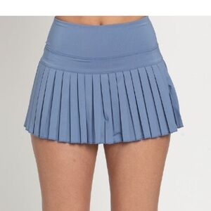 Gold Hinge Blue Pleated Tennis Skirt Size S